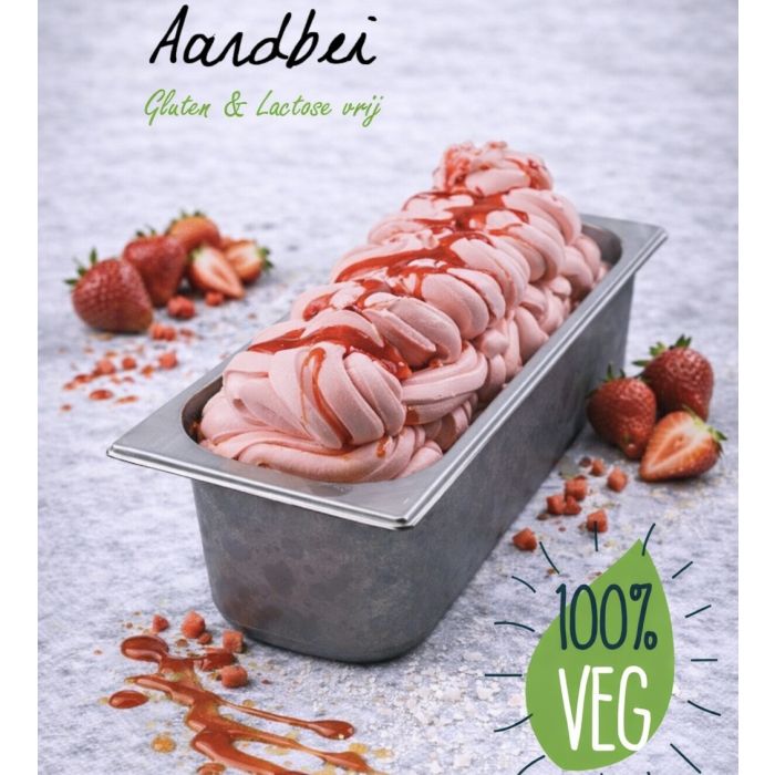 6,5 liter aardbeien ijs van Senso-Gelato!