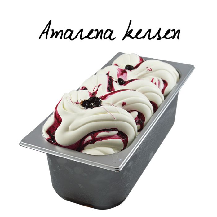 krans Duplicatie Grootste 6,5 liter Amarena Kersen ijs van Senso-Gelato